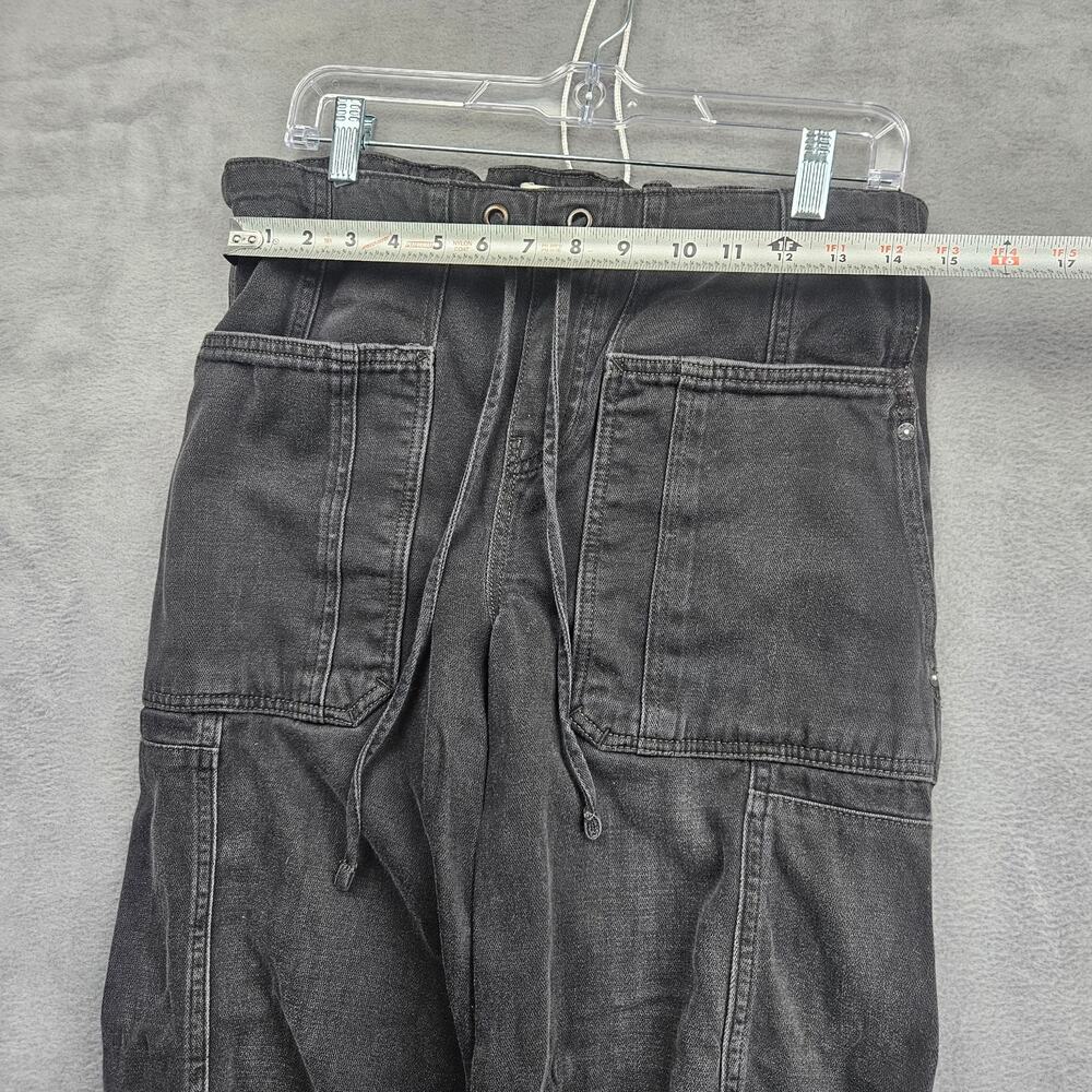 Free People We The Free Black Barrel Jeans Utility Cargo Pants XS - Picture 3 of 7